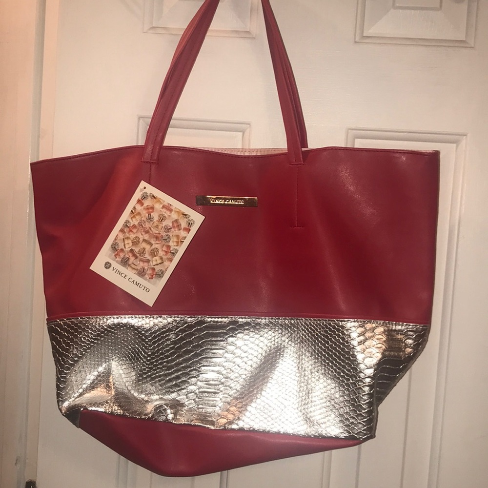 Hot Pink and silver new tote